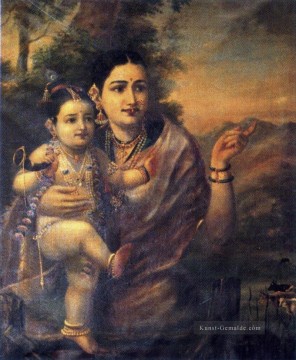  raja Ölgemälde - Raja Ravi Varma Yashoda mit Krishna